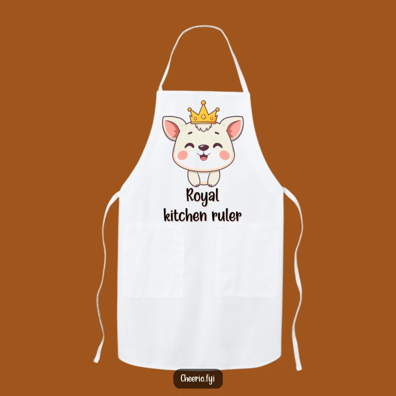 Funny Animal Crown Apron: Rule Your Kitchen with Royal Flair