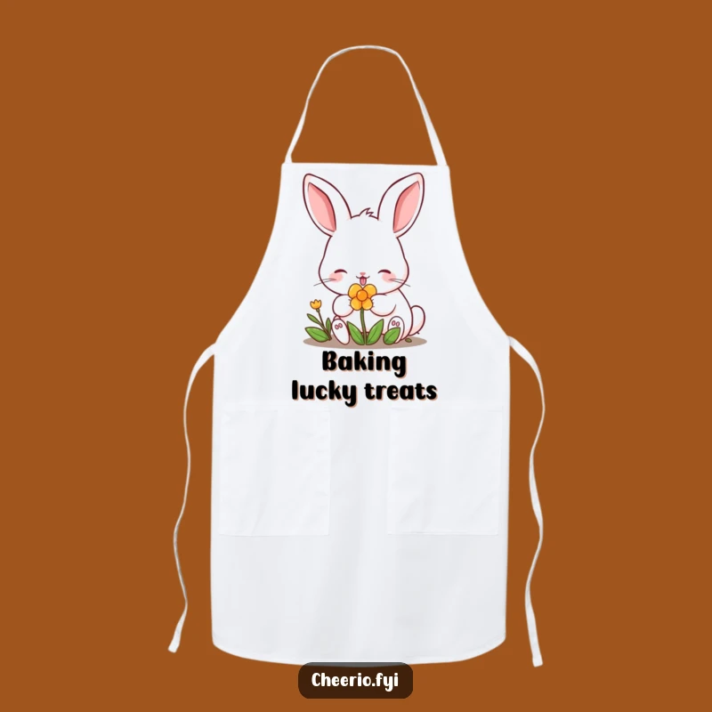 Funny Lucky Rabbit Clover Apron - Adorable & Hilarious Kitchen Wear for Bakers