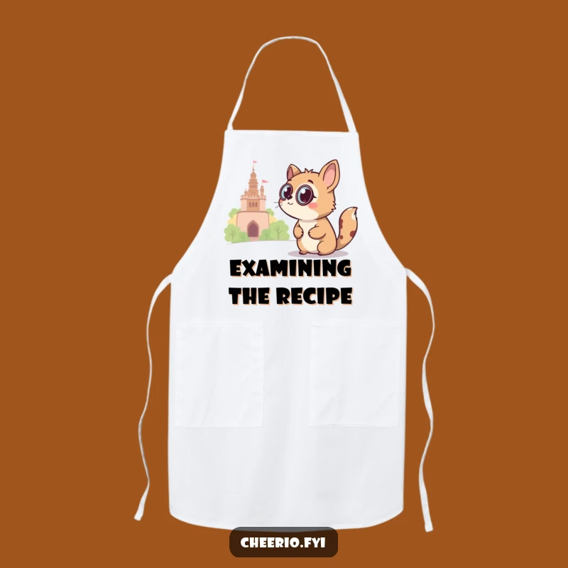 Funny Monocle Animal Apron: Witty Kitchen Explorer, Humorous Gift