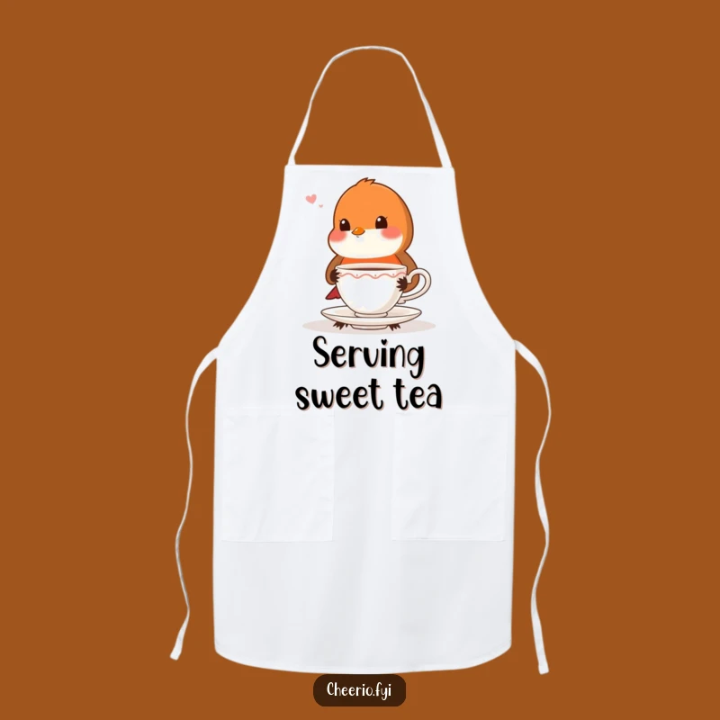 Funny Robin Teacup Apron, Proper Chef Perfect Gift