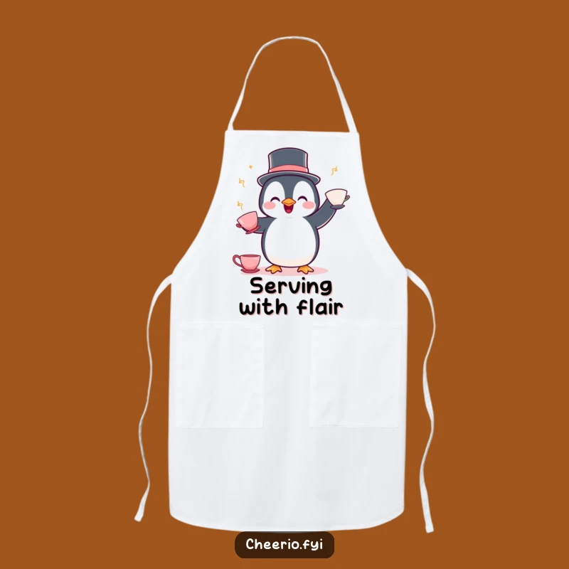 Funny Penguin Juggling Apron: Serving Fun with Style