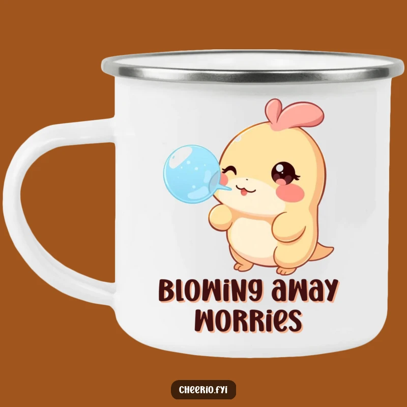 Funny Bubble Creature Camping Mug: Pop of Fun for Outdoor Adventures!
