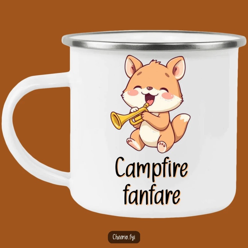 Funny Animal Trumpet Camping Mug: Outdoor Melodies with Humor