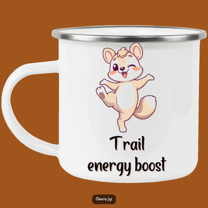 Funny Energetic Fox Camping Mug: Playful Kicks Outdoors