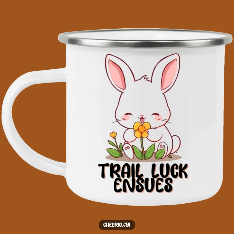 Funny Lucky Rabbit Clover Camping Mug - Durable & Hilarious Good Fortune Drinkware