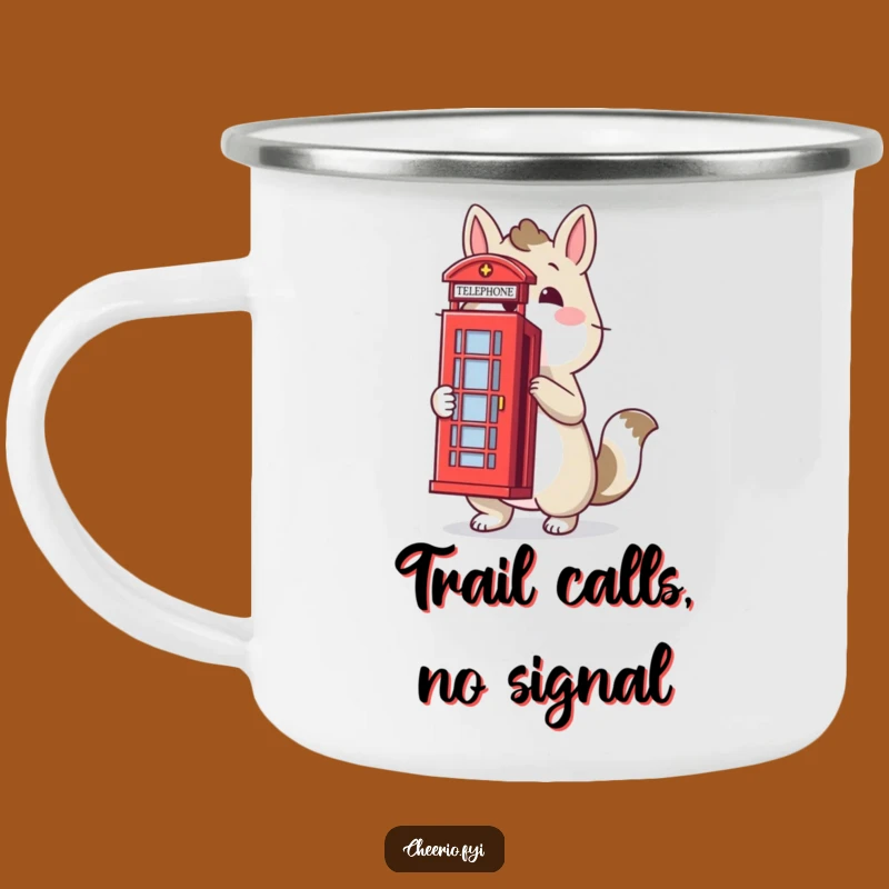 Funny Proud Animal Telephone Box Camping Mug: Adventure British Style