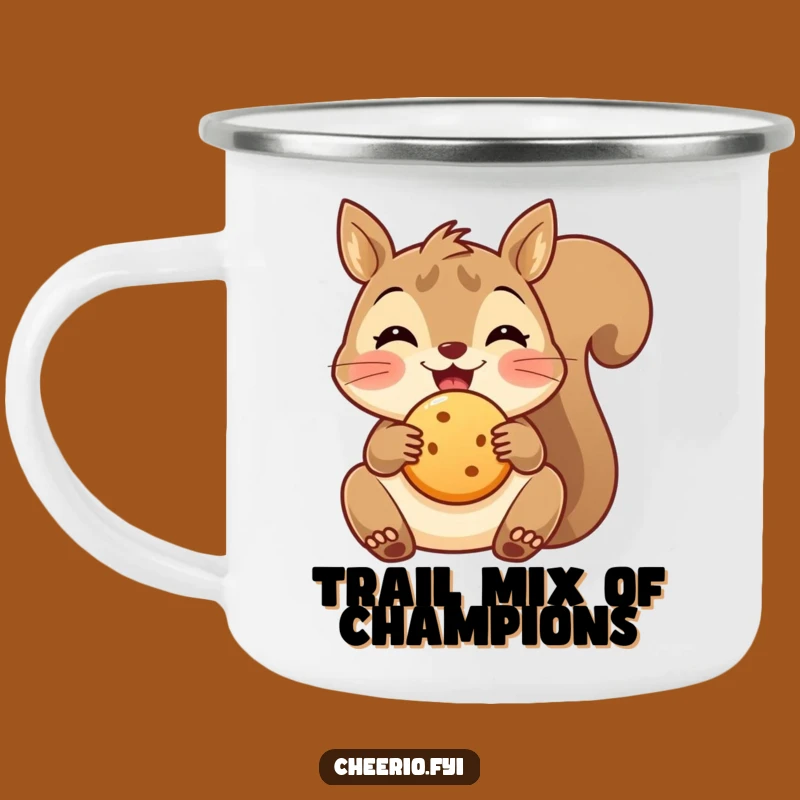 Funny Squirrel Camping Mug - Biscuit Adventure Cup for Nature Lovers