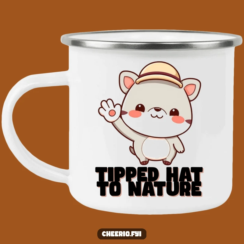 Funny Bowler Hat Animal Camping Mug - Cheerful Jaunty Outdoors