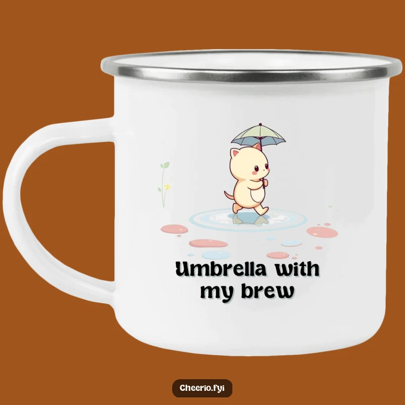 Funny Creature Umbrella Camping Mug: Adventure Fuelled by Humor