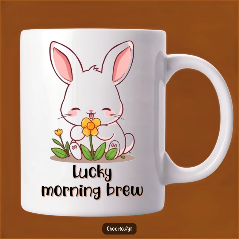 Funny Lucky Rabbit Clover Mug - Adorable & Hilarious Good Fortune Gift for Rabbit Lovers