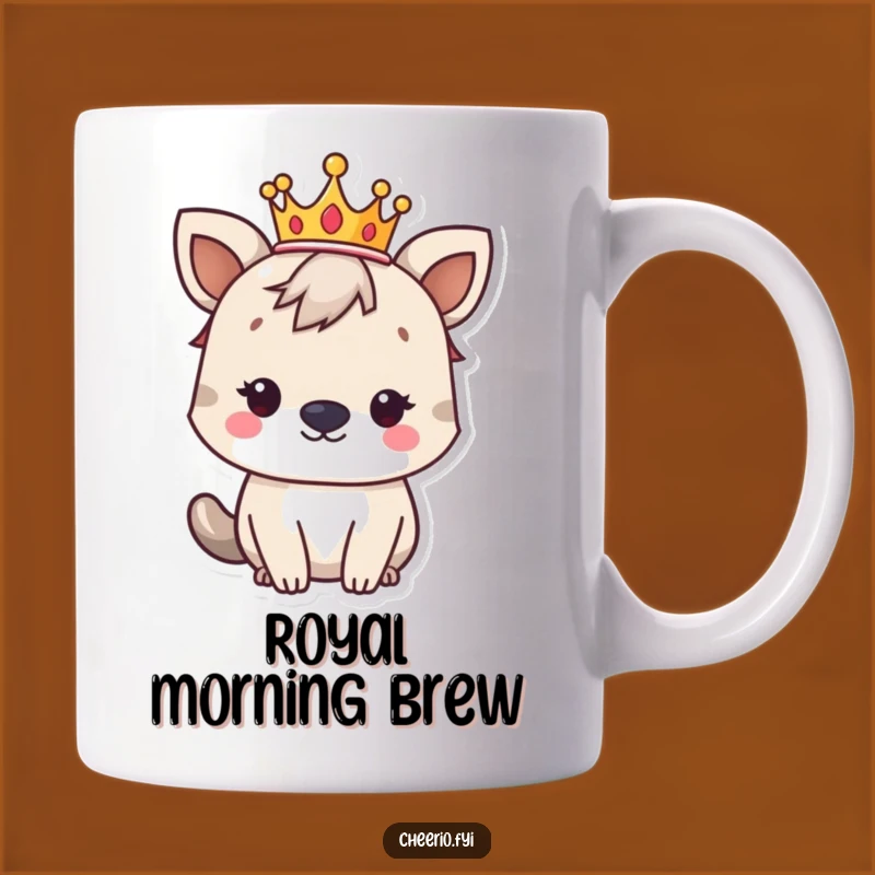Funny Regal British Animal Crown Mug - Hilarious Royal Tea Gift for Him or Her