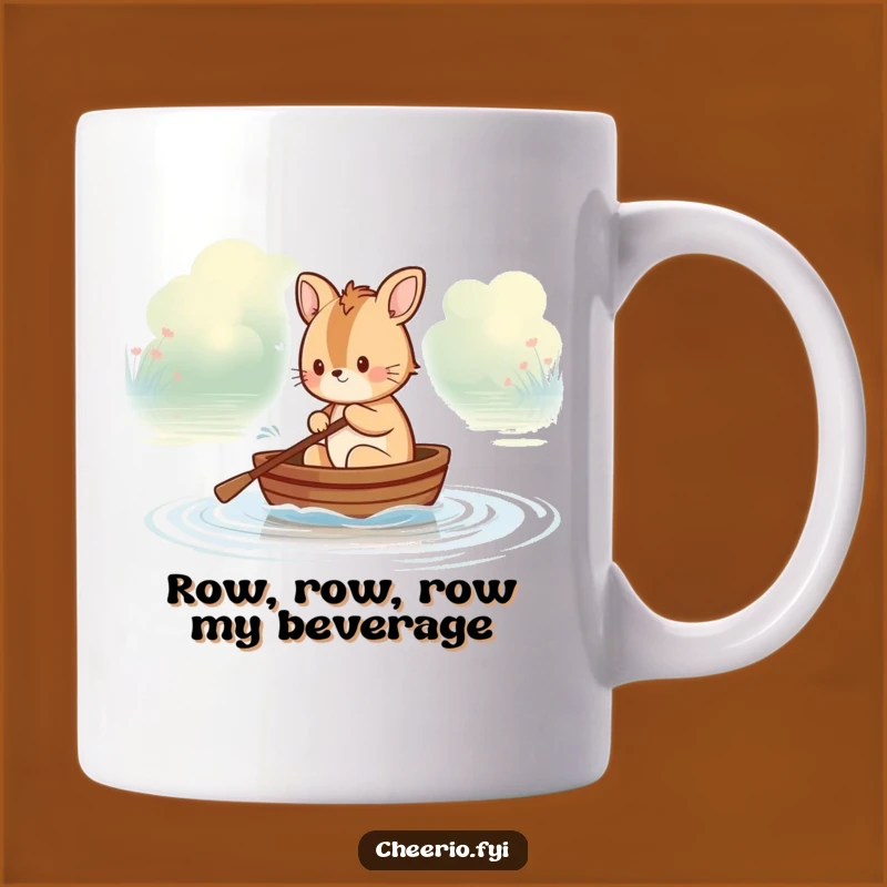 Funny British Animal Rowing Boat Mug: A Hilarious & Whimsical Gift for River Lovers!