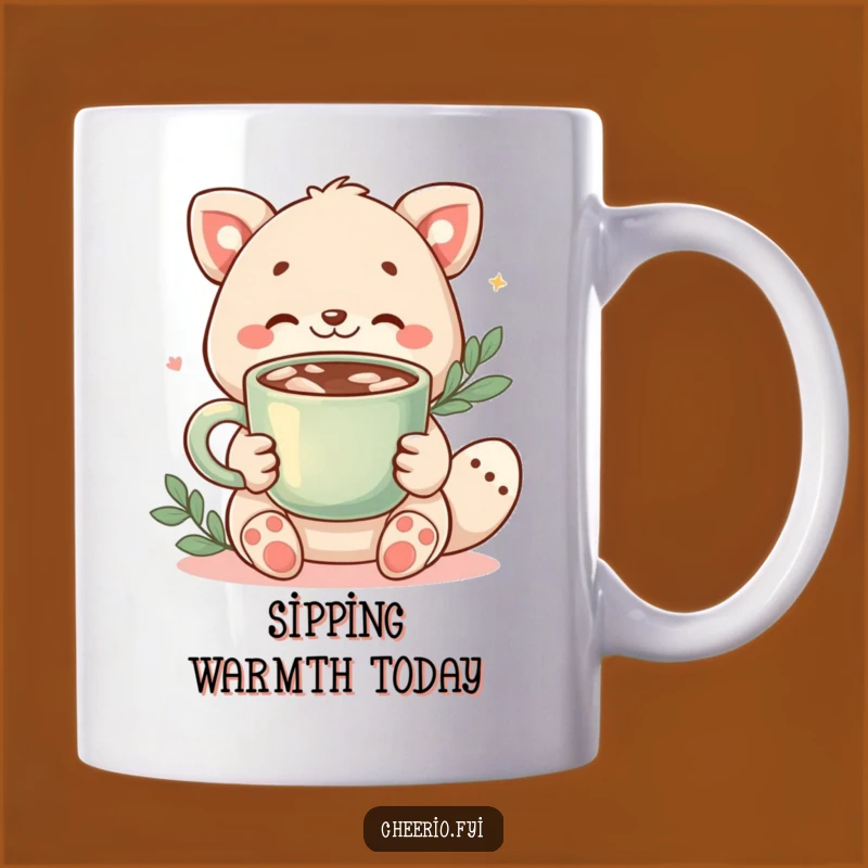 Funny Cozy Cocoa Animal Mug - Warm Comforting Drink Gift