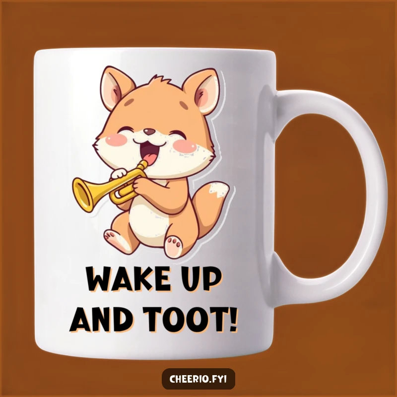 Funny Joyful Animal Trumpet Mug: Music Lover's Perfect Humorous Gift
