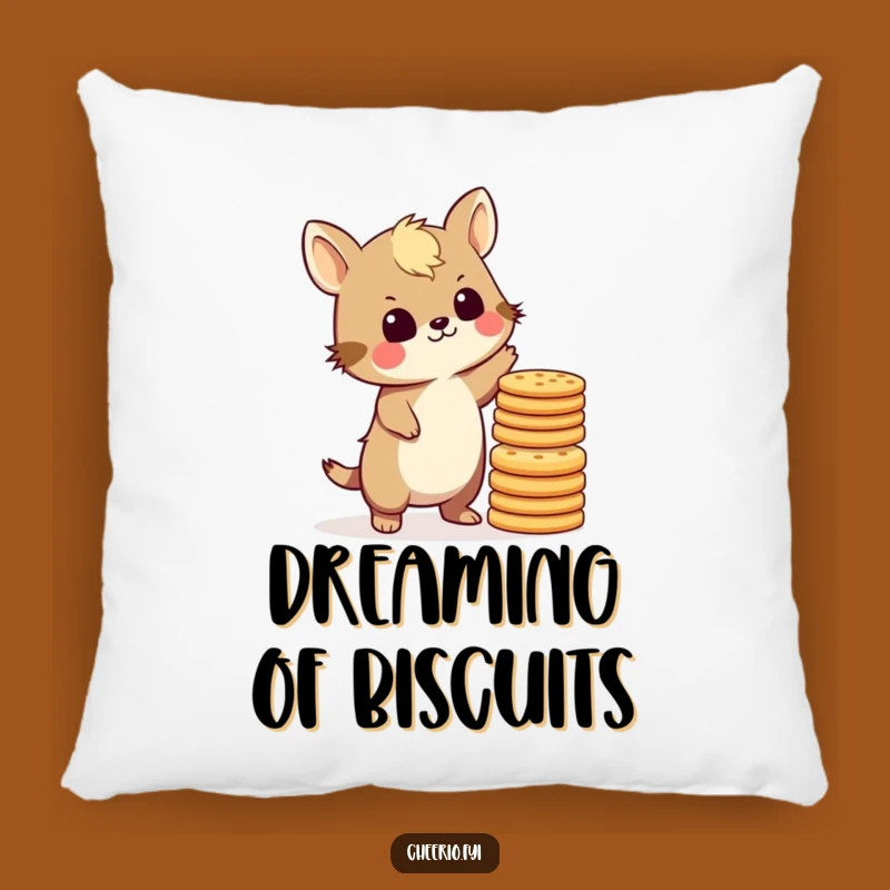Funny British Animal Biscuit Balance Pillow - Cozy Hilarious Tea Time Gift