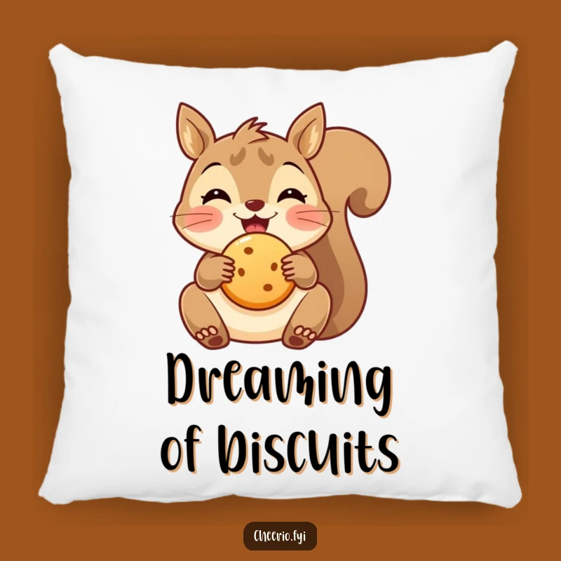 Funny Squirrel Pillow - Cozy Biscuit Cushion for Delightful Comfort