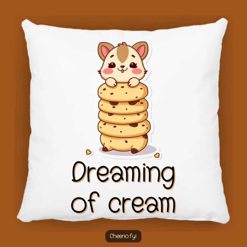 Funny Scone Balancing Animal Pillow: Comfy Pillow with Playful Character, Perfect Funny Gift