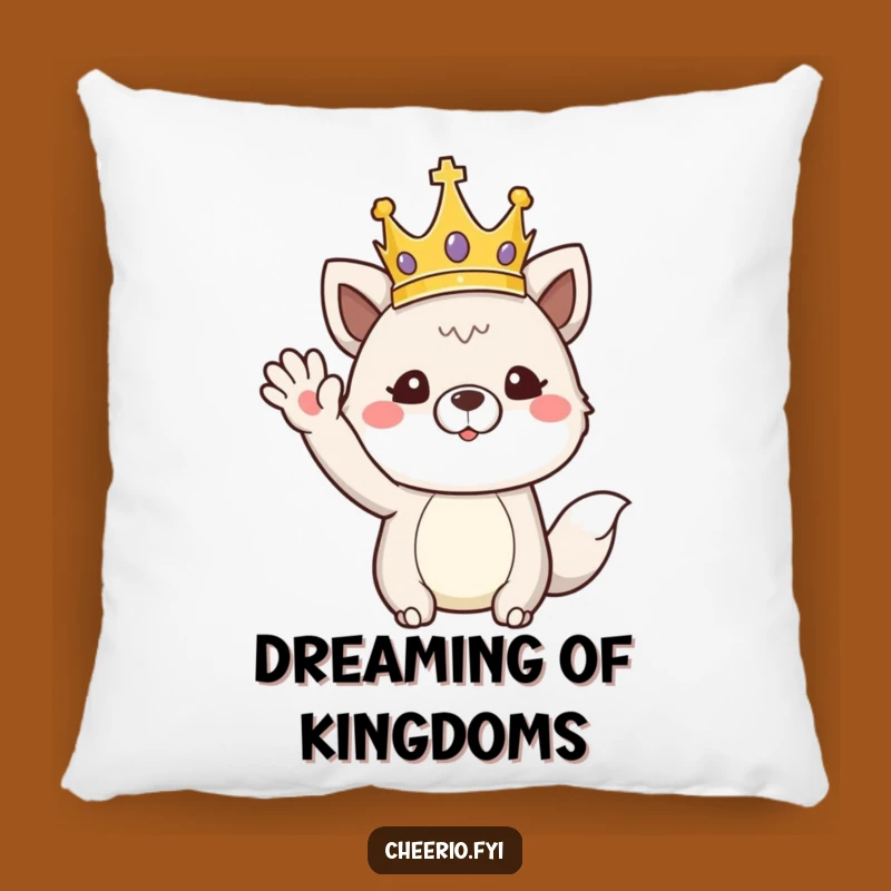 Funny Regal Animal Crown Wave Pillow: Plush Comfort and Royal Humor, Ideal Gift