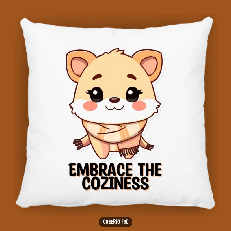 Funny Friendly Creature Scarf Pillow - Cozy Comfort with a Grin