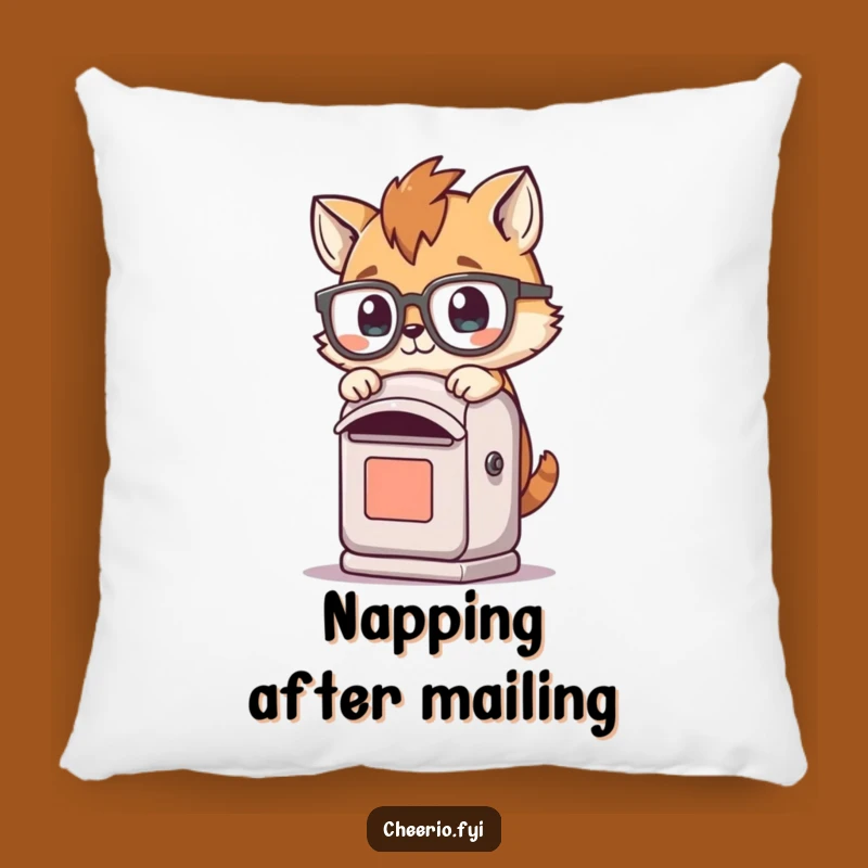 Funny Accent Pillow: Tripping Animal Specs - Cozy Comedian Comfort