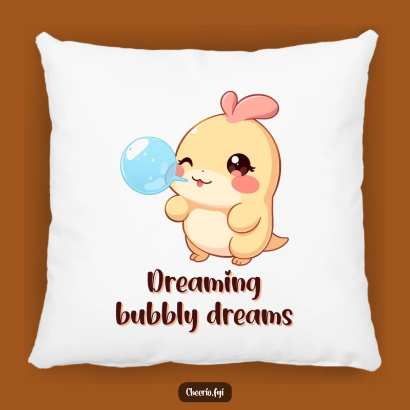 Funny Bubble Creature Pillow: Snuggle Up with a Cheerful Bubble Friend!