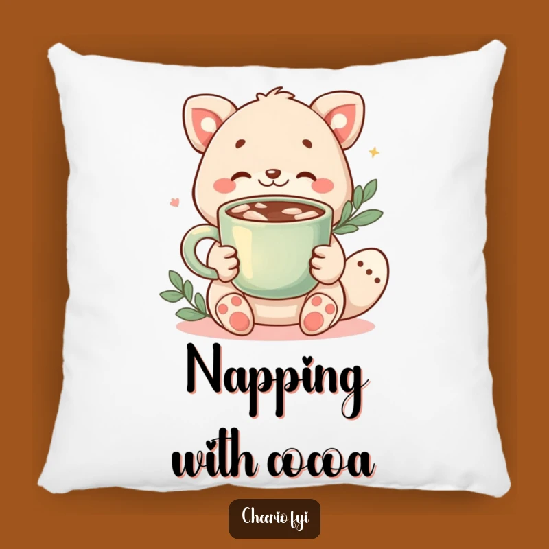 Funny Cozy Cocoa Animal Pillow - Warm Comfort Accent Gift