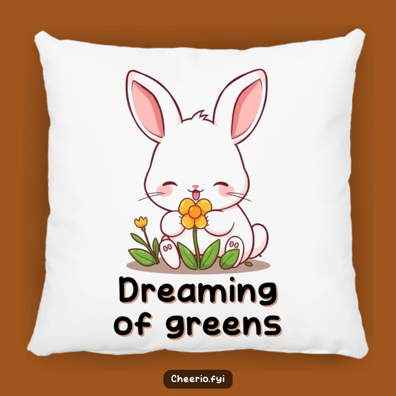 Funny Lucky Rabbit Clover Pillow - Cozy & Hilarious Good Fortune Cushion