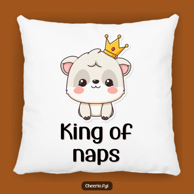 Funny Royal Animal Pillow: Comfy Pillow with Crowned Character, Perfect Funny Gift