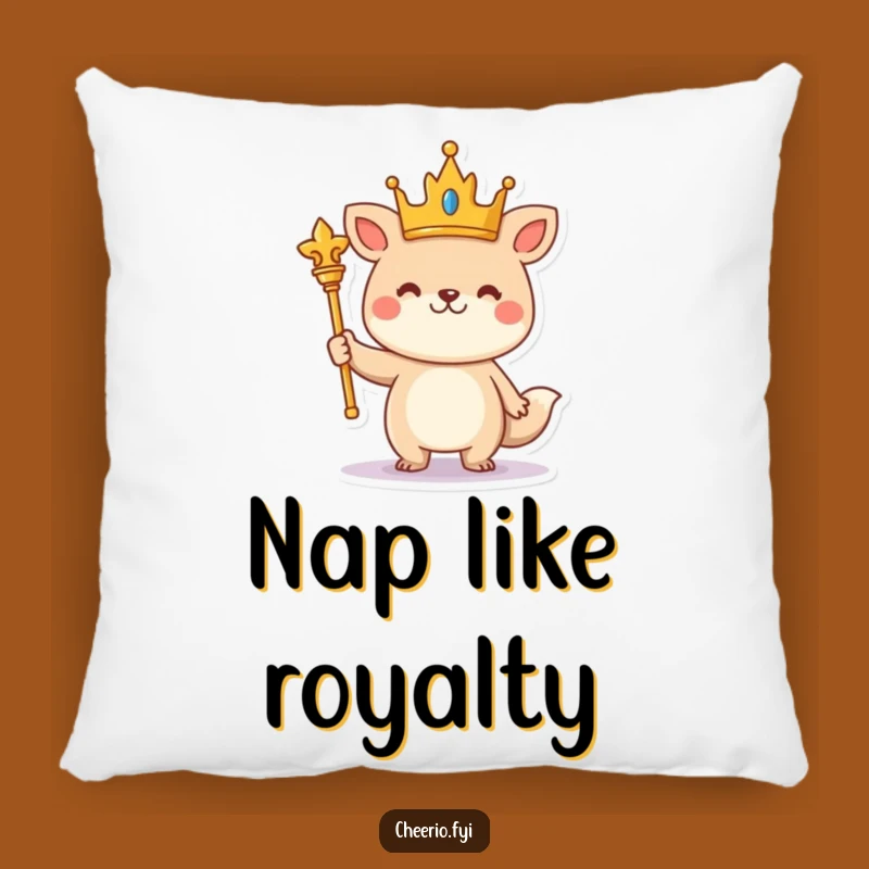 Funny Royal Animal Pillow: Cozy & Regal Accent Throw Pillow Gift
