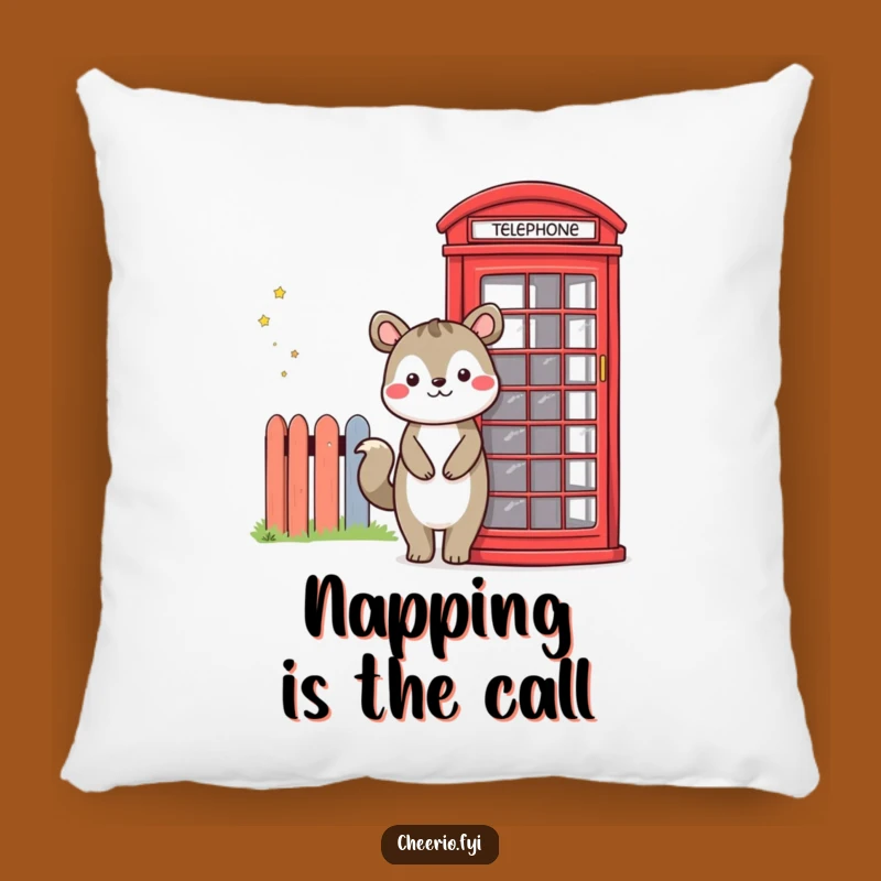 Funny Animal Phone Booth Pillow, Comfy Cushion for a Cheerful Touch