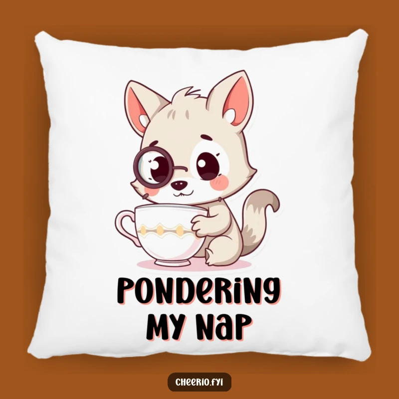 Funny Curious Animal Pillow, Cozy Comfort for the Thoughtful Soul