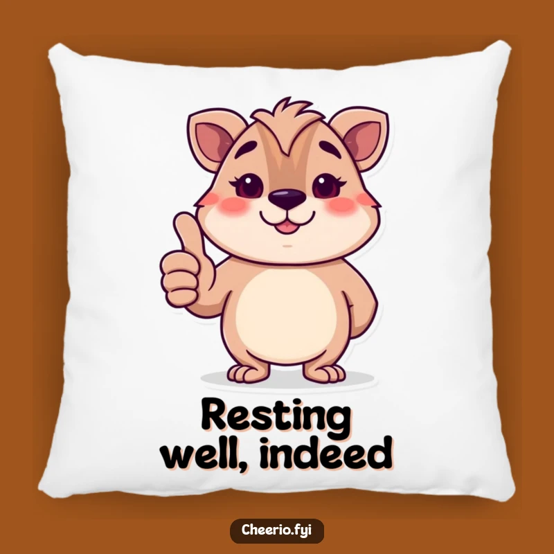 Funny Dignified Animal Thumbs-Up Pillow: Cozy Approval & Smile, Great Funny Gift!