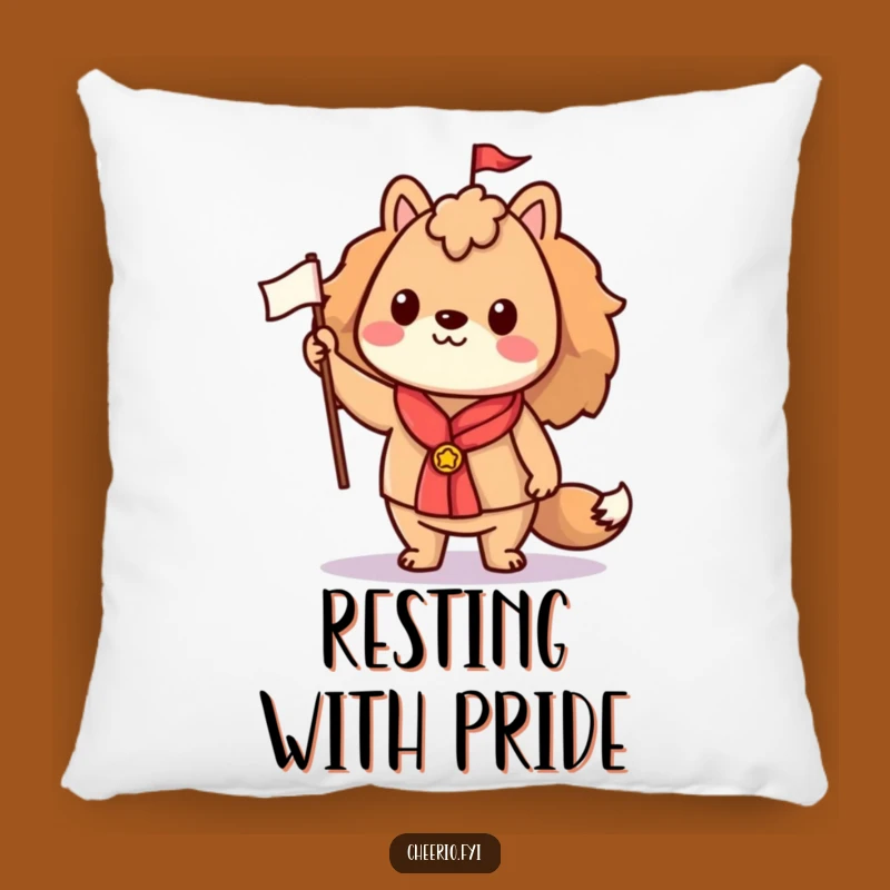 Funny Proud Animal Flag Pillow: Cozy Support, Humorous Celebration Decor