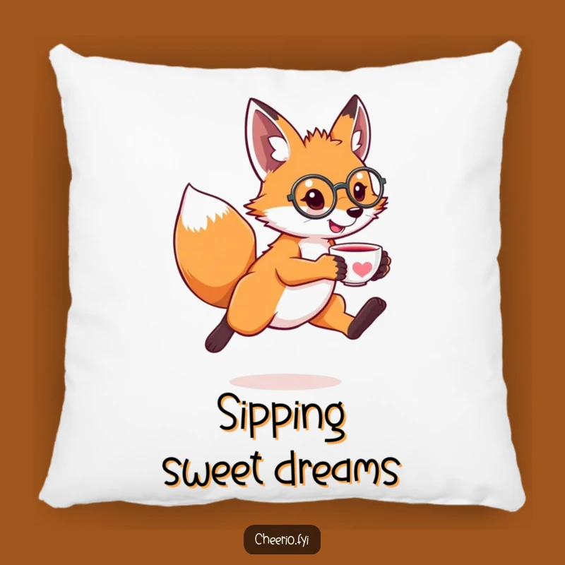 Funny Fox Monocle Pillow - Cozy & Hilarious Sophisticate Accent Gift