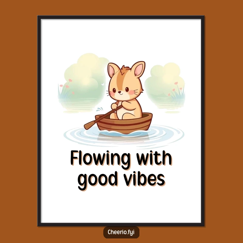 Funny British Animal Rowing Boat Digital Print: Instant Whimsy & Humorous Wall Art!