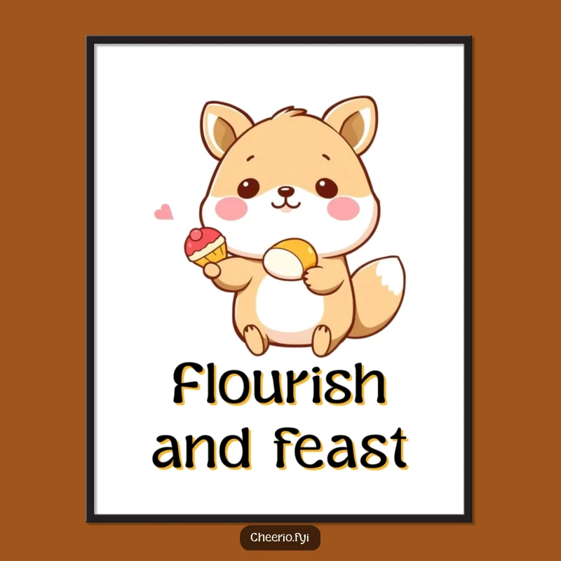 Funny Happy Animal Pastry Digital Print: Instant Sweet Decor