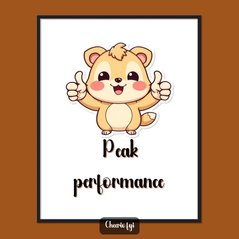 Funny Happy Bear Digital Art: Joyful Thumbs Up Instant Download