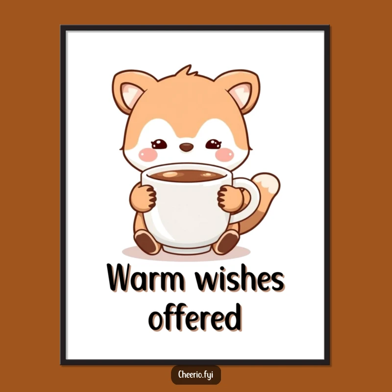Funny Cocoa Animal Digital Art: Bring Warmth and Cozy Decor Home!