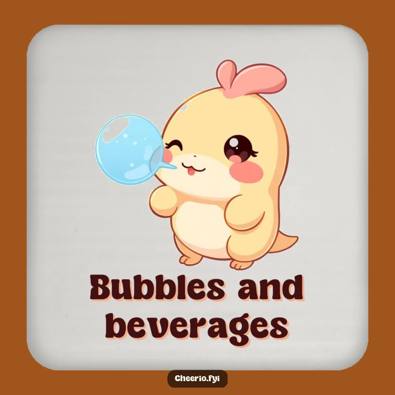 Funny Bubble Creature Coaster: Protect Surfaces with a Cheerful Pop!