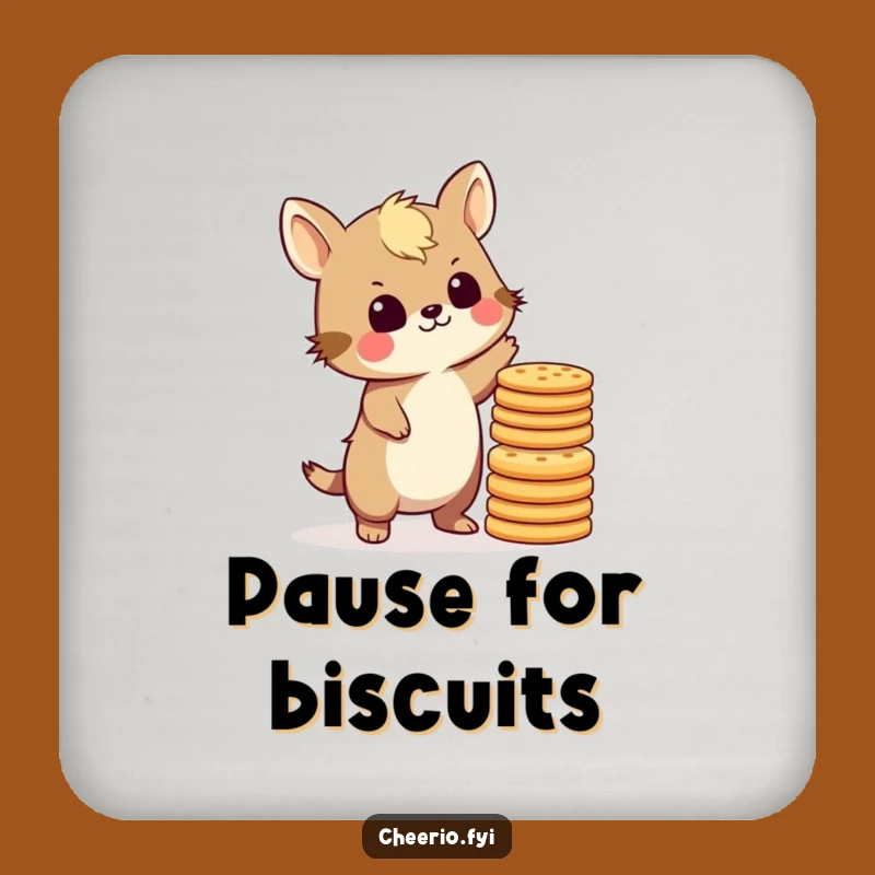 Funny British Animal Biscuit Coaster - Hilarious Tea Time Protection Gift