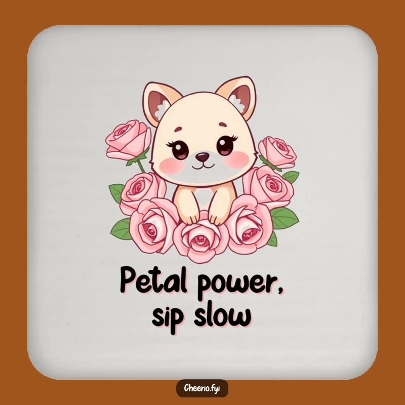 Funny Cheeky Animal Roses Coasters: Protect Surfaces with Playful Charm