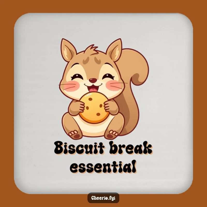 Funny Squirrel Coaster - Protect Surfaces with Biscuit Charm