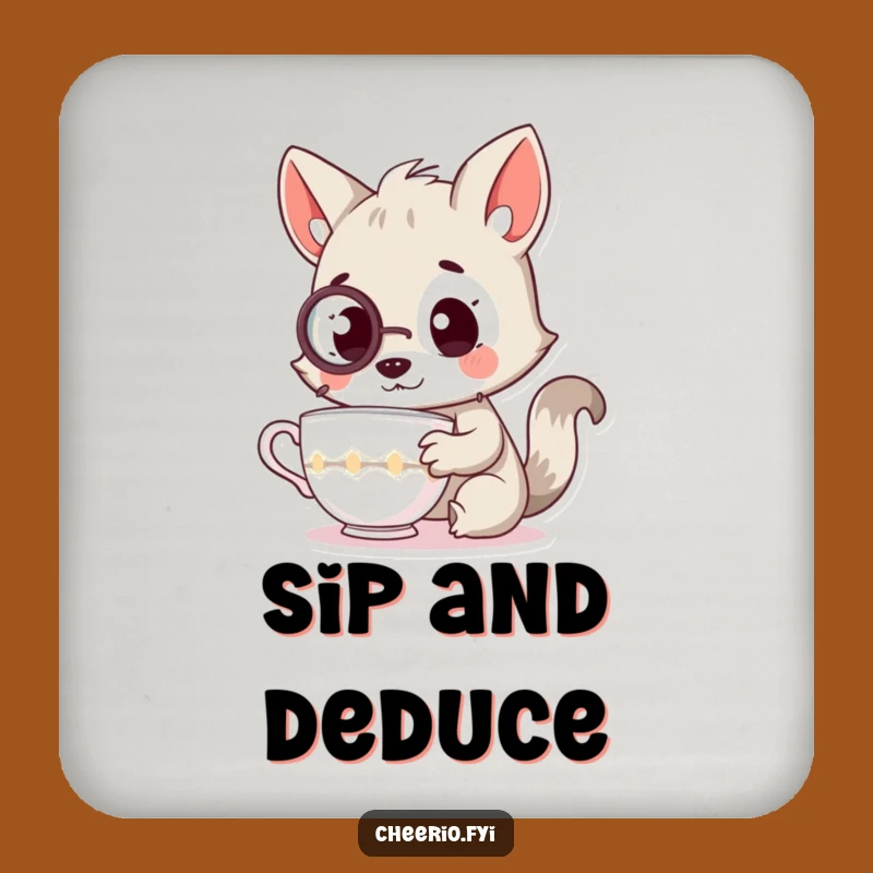 Funny Curious Animal Drink Coaster, Protect Surfaces with Dapper Style