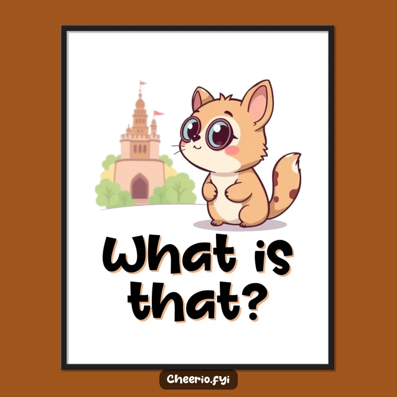 Funny Monocle Animal Poster: Witty Wall Art, Curious Character Decor