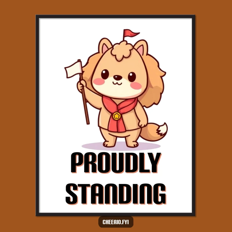 Funny Proud Animal Flag Poster: Inspiring Wall Art, Humorous Celebration Decor