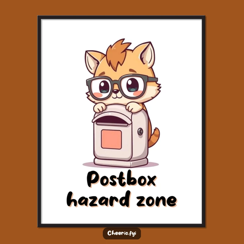 Funny Oops Art Poster: Tripping Animal Specs - Comedic Wall Decor Gift