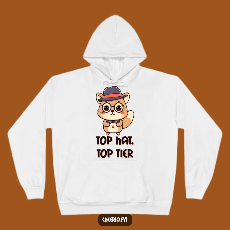 Funny Animal Monocle Curtsey Hoodie: Cozy and Hilarious Winter Warmth, Great Gift