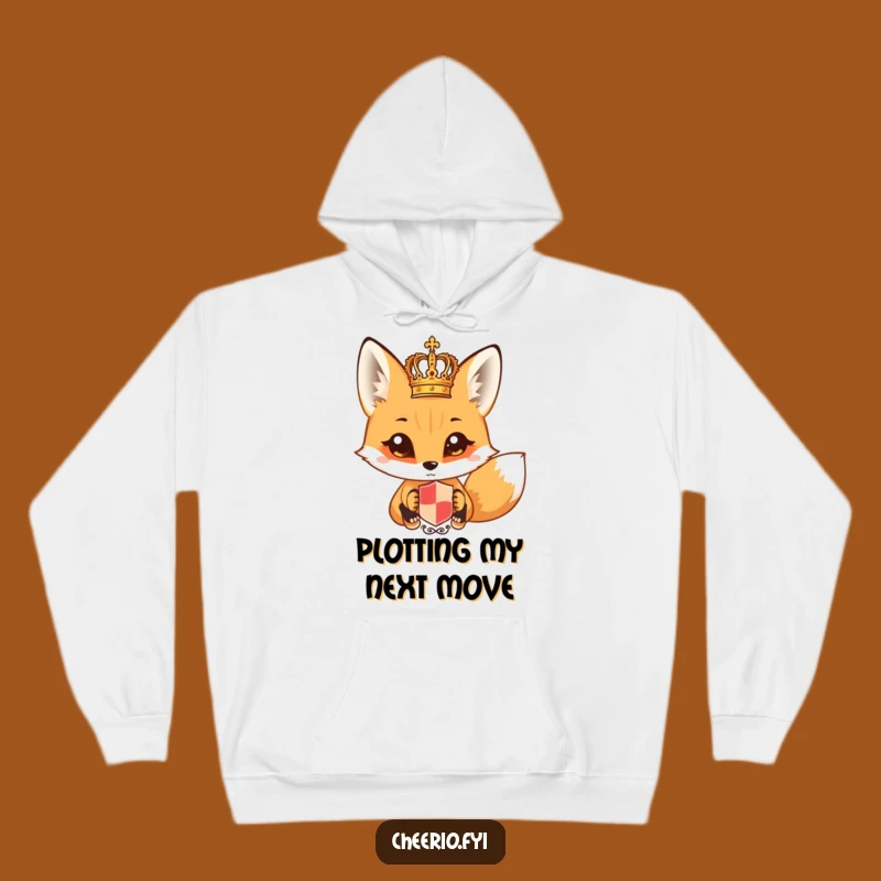 Funny Curious Fox Crest Hoodie - Cozy & Hilarious Royal Animal Sweatshirt