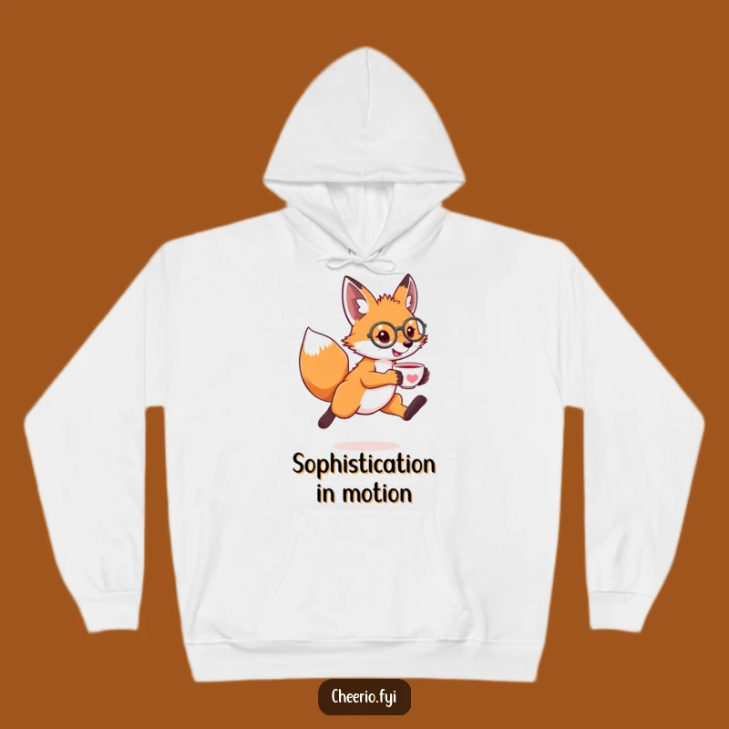 Funny Fox Monocle Hoodie - Cozy & Hilarious Dapper Animal Apparel Gift