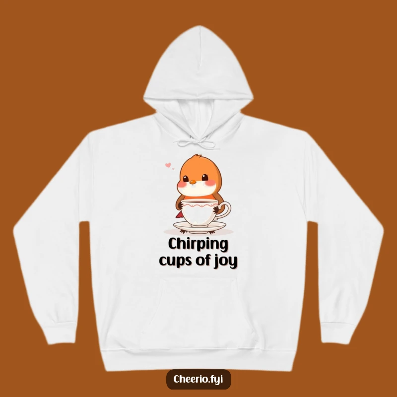 Funny Robin Teacup Hoodie, Cozy Charm Perfect Gift